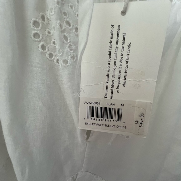 New Frame Broderie Anglaise Ramie Mini Dress in White Size Medium - Picture 9 of 9